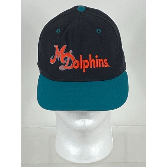 VTG New Era 5950 Team NFL Miami Dolphins 100% Wool Fitted Hat Cap Size 7 F258 - Picture 1 of 8